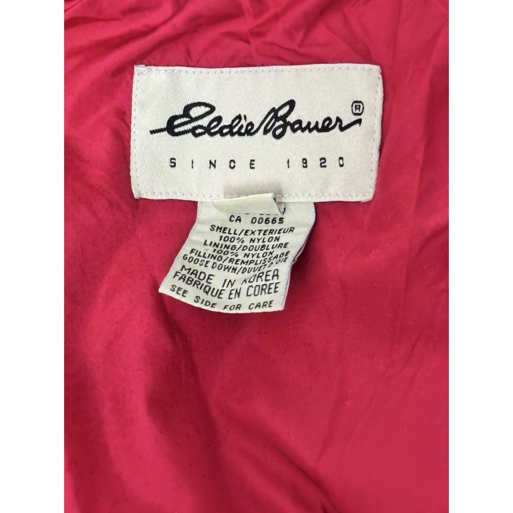 Vintage Eddie Bauer Goose Down Quilted Puffer Vest Womens XL Red - Picture 7 of 9